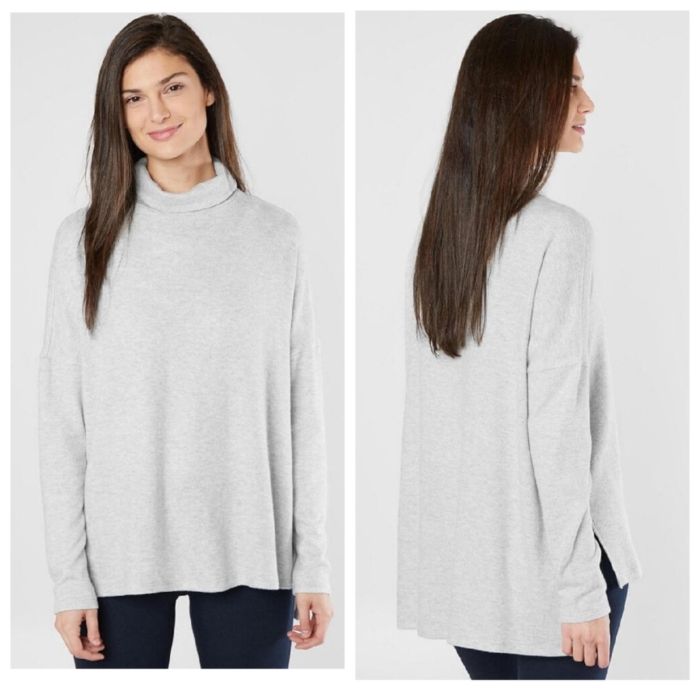 Lucky Brand xlarge light gray oversize soft turtleneck XL